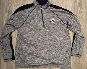 Los Angeles Rams Antigua 1/4 Zip Pullover Jacket Men's Size XL
