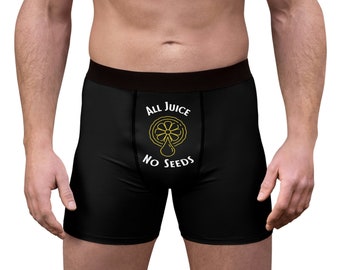 Alle Juice No Seeds boxershorts, gratis verzending, grappige vasectomie cadeau