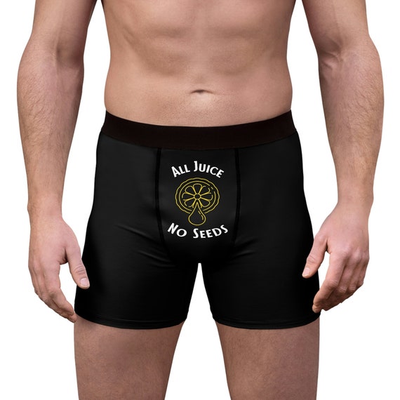 All Juice No Seeds Boxer Briefs, Free Shipping, Funny Vasectomy Gift 