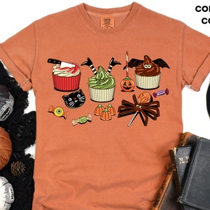 Comfort Colors Vintage Halloween Sweets Shirt, Spooky Season, Cupcake ...