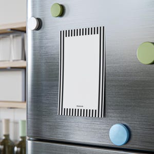 Black and White Stripe Post-it Note Pad | Rectangle Sticky Notes