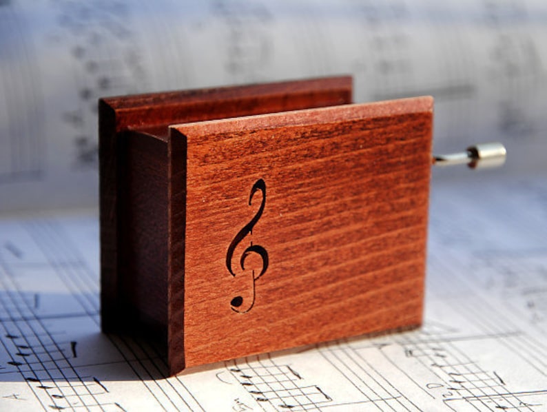 Wooden Music Box Beethoven Für Elise Handpowered Etsy