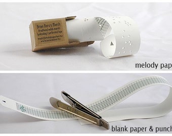 Papier mélodie mélodie - papier blanc - perforateur pour musique personnalisée par boîte à musique en bois