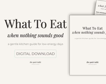What To Eat When Nothing Sounds Good | Easy Meal Ideas for Low Energy Days