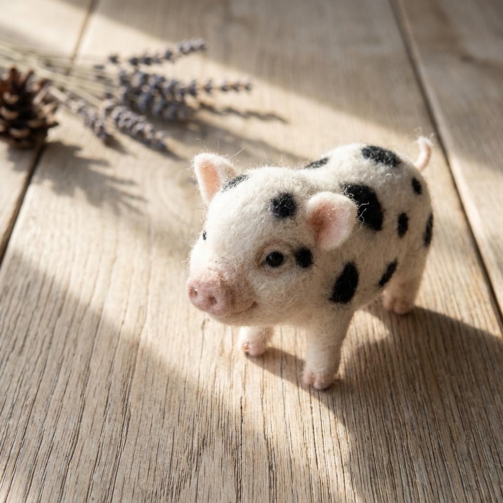37 Adorable Pig Crafts for Kids On a Rainy Day 19 Pig DIY Craft Set Stress Relief Hobby Gift Needle Felting Kit for…