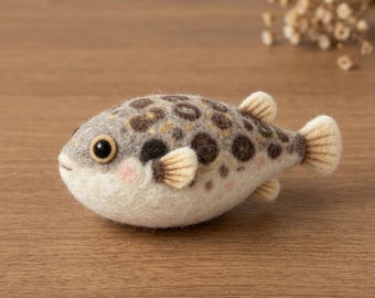 Naaldviltset voor beginners Leuke kogelvis DIY knutselset Marine Animal Lover Gift Stress Relief Hobby