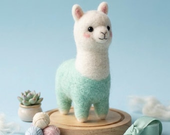 Naaldviltenset voor beginners Schattige alpaca-knutselset Stressverlichting lama Cadeau voor haar