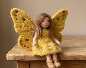 Fairy Butterfly Needle Felting Kit | Wool Supplies+Step Guide, DIY Craft, Stress Relief Hobby, Gift for Crafters, Birthday Gift