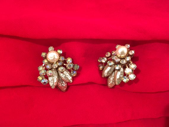 Vintage earrings - Hollywood Glam, Madmen 1950s C… - image 1