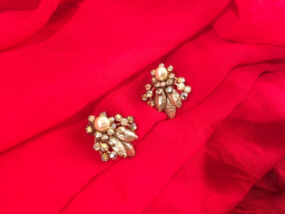 Vintage earrings - Hollywood Glam, Madmen 1950s C… - image 3