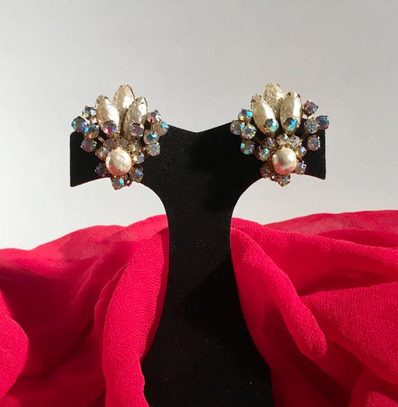 Vintage earrings - Hollywood Glam, Madmen 1950s C… - image 5