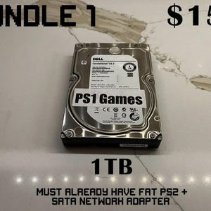 PS2 6TB PS2 +PS1 HDD Bundles, Set up for PAP for Playstation 2 Consoles