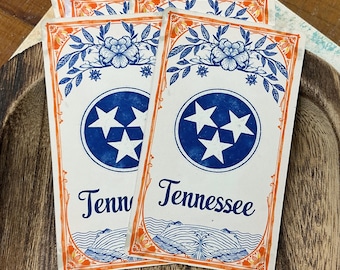 Tennessee Mini Note Cards with Envelopes - State of Tennessee Greeting Card, Lunch Box Note, Stationery, Thank You Gift Enclosure Card