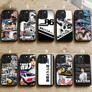 White Ghost Drift Car Phone Case, Anime Character Art, iPhone, Samsung, Google Pixel Protection
