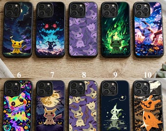 Ghost Monster iPhone, Samsung, Pixel Case, Matte Black Rubber Protection (MagSafe)