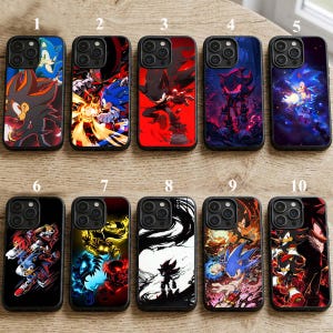 Blått Speed Hedgehog-telefonskal, Anime-karaktärskonst, iPhone, Samsung, Google Pixel Protection