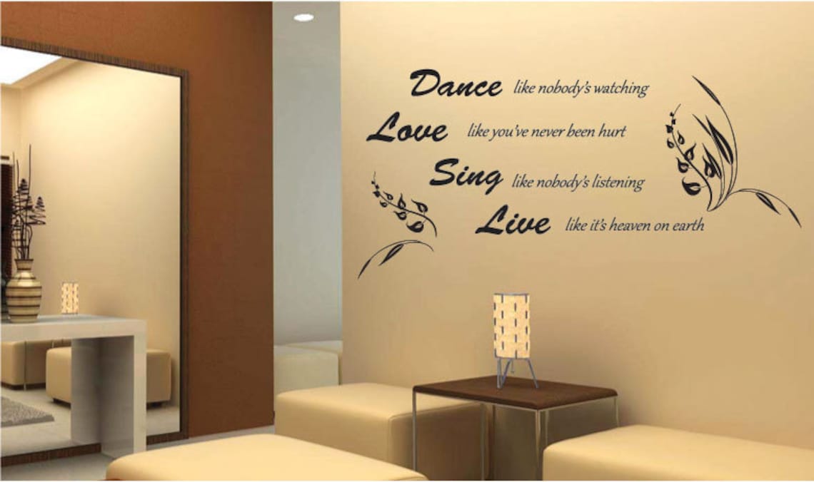 Home Bedroom Wall Quotes Art Wall stickers / Wall decals / Etsy