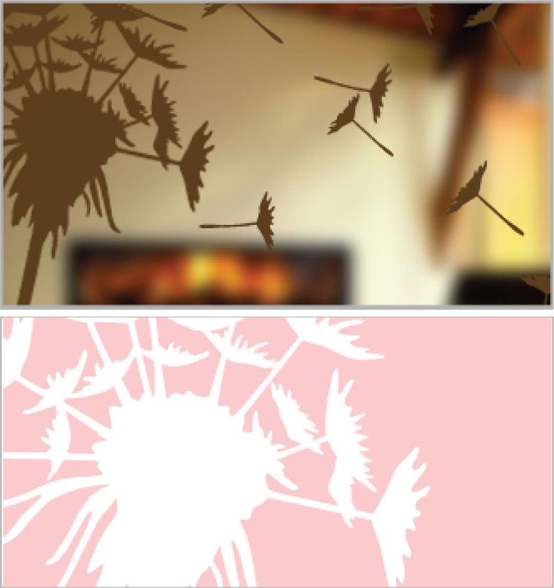 Dandelion Wall Art / Wall Stickers / Wall Decals from | Etsy