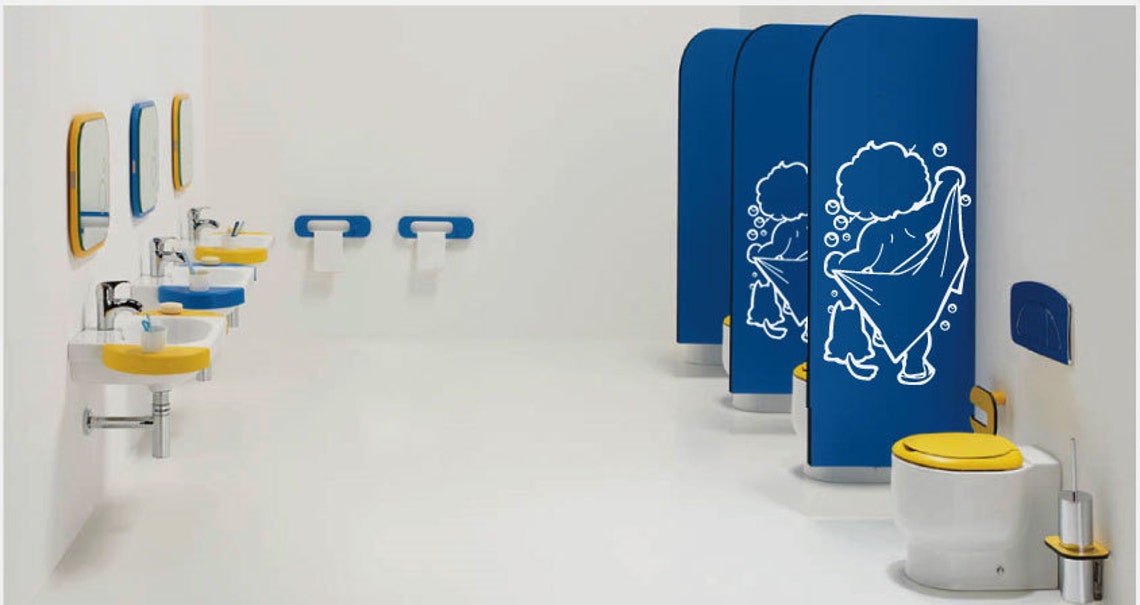 Children bathroom Wall Art / Wall Stickers / Wall Decals from Etsy