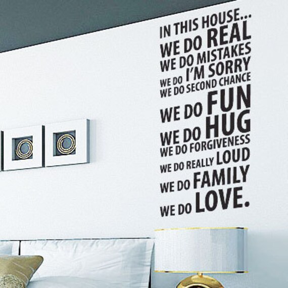 Familia Amor Esperanza en esta Cámara Cotizaciones De Pared Pegatinas de pared palabras Frase Pared Calcomanía