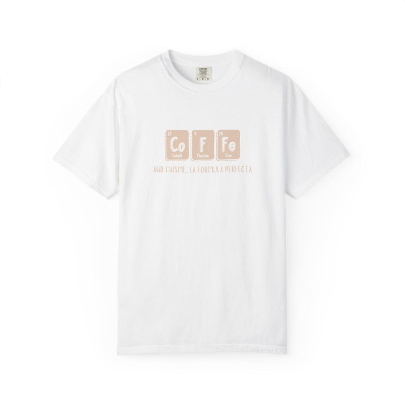 t-shirt chimie du café | Chemise minimaliste espagnole pour amateurs de café image 4