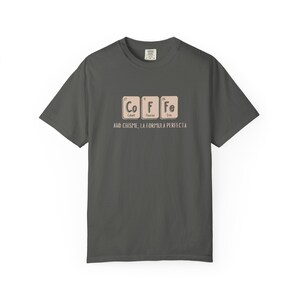 t-shirt chimie du café | Chemise minimaliste espagnole pour amateurs de café image 6