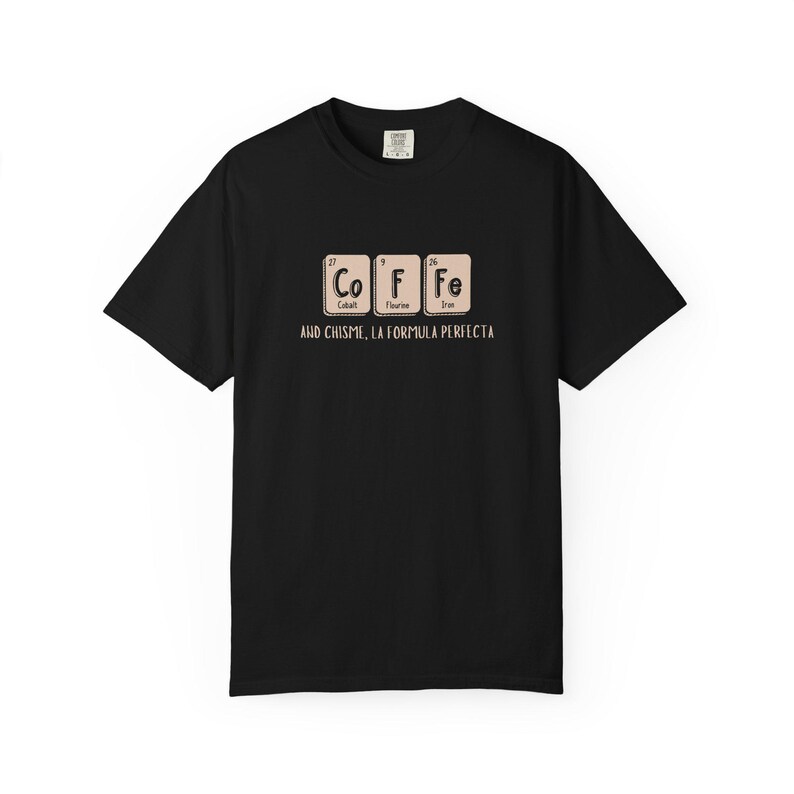 t-shirt chimie du café | Chemise minimaliste espagnole pour amateurs de café image 10