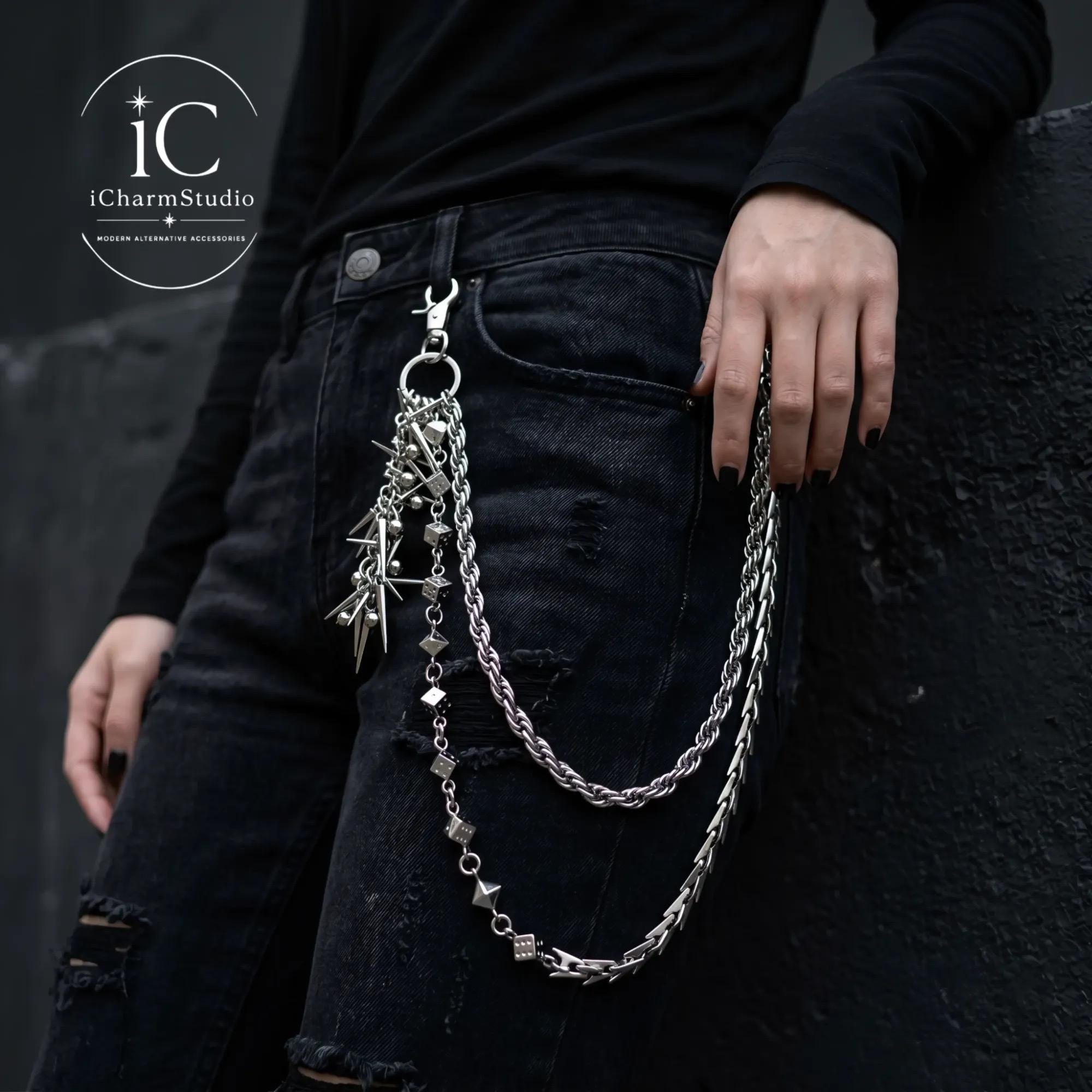 Men Dice Wallet Chain - Etsy