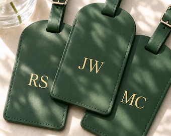 Personalized Leather Luggage Tag, Custom Name Backpack Tag, Girls Trip 2026, Destination Wedding Favor