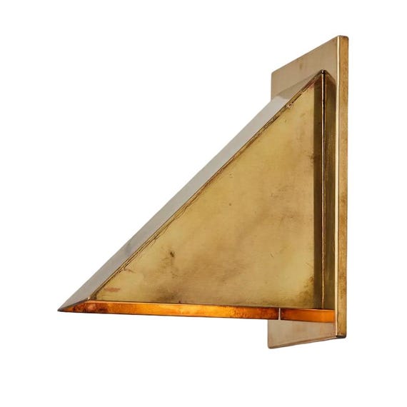 Mid Century Raw Brass Outdoor Wall Light Vintage Brass Sconce Wall Light Fixture Flush Mount Lighting Home Décor Light