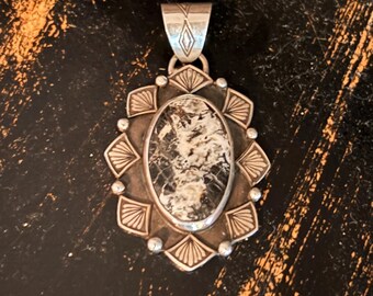 White Buffalo Pendant Sterling 925