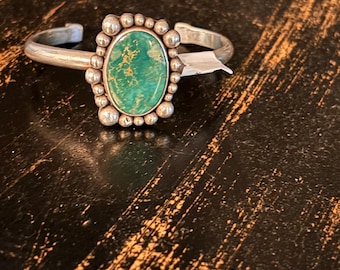 Sterling Silver Kingman Turquoise Cuff Bracelet – Southwestern Jewelry