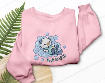 Oshawott Embroidered Shirt Water Starter Anime T-shirt Sweatshirt Hoodie Video Gaming Gifts