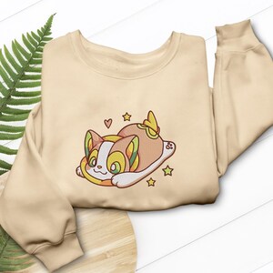 Yamper Embroidered T-Shirt, Funny Corgi Dog Anime Design, Gaming Apparel Gift imagem 1