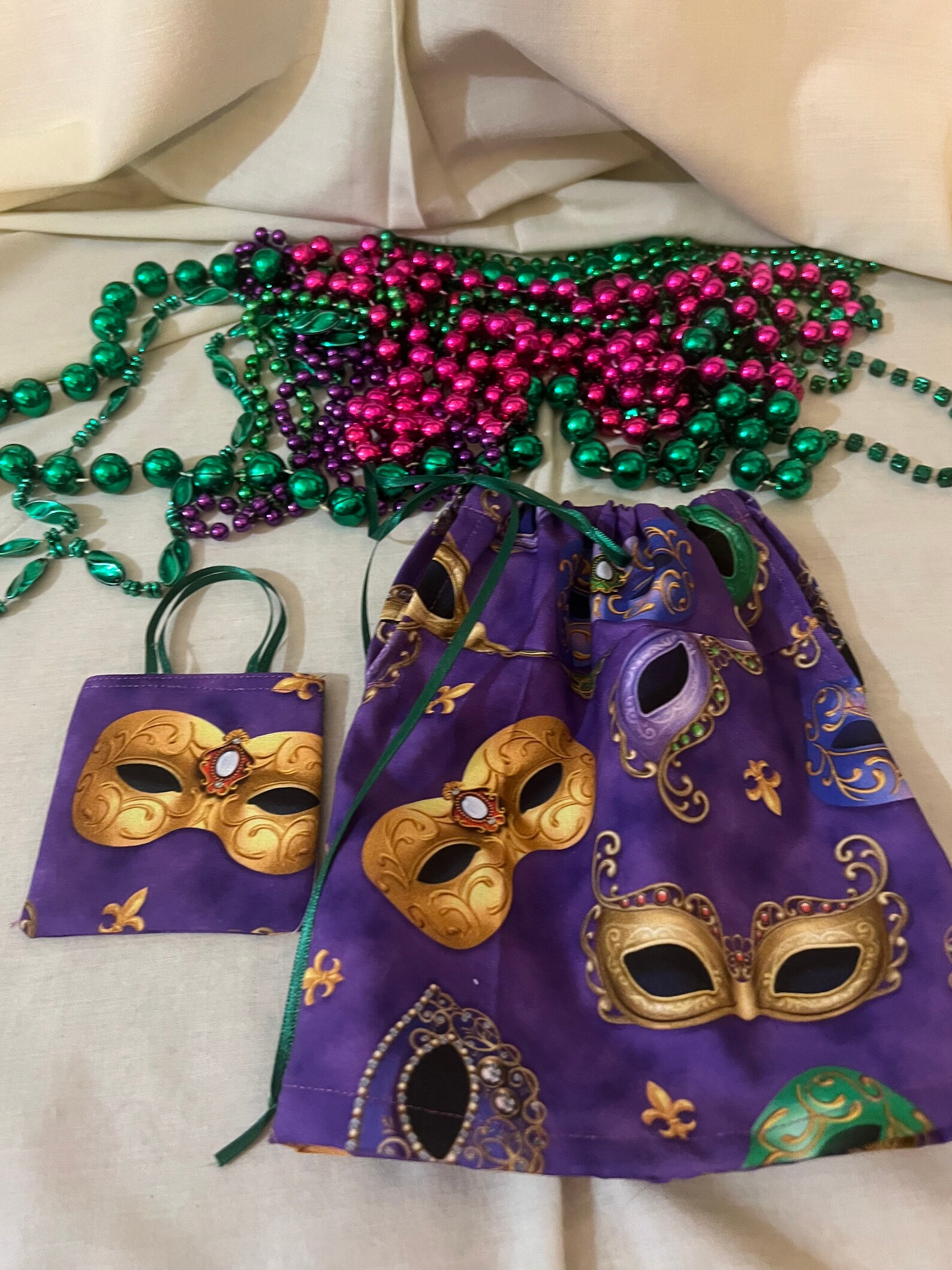 Pillowcase Doll Dress Doll Clothes Mardi Gras Doll Dress Etsy