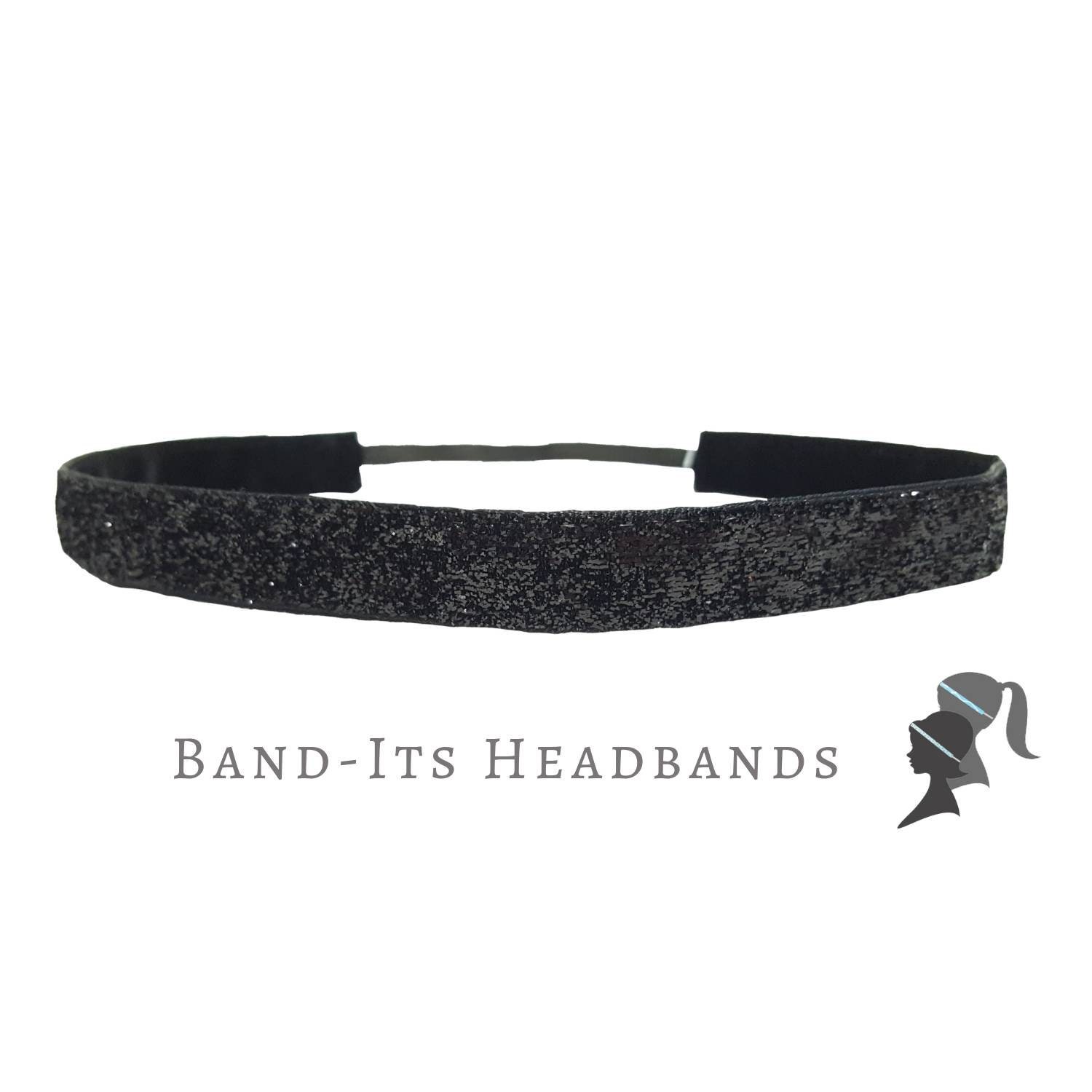 Glitter Headband for Girls Black Headbands for Women Black Etsy