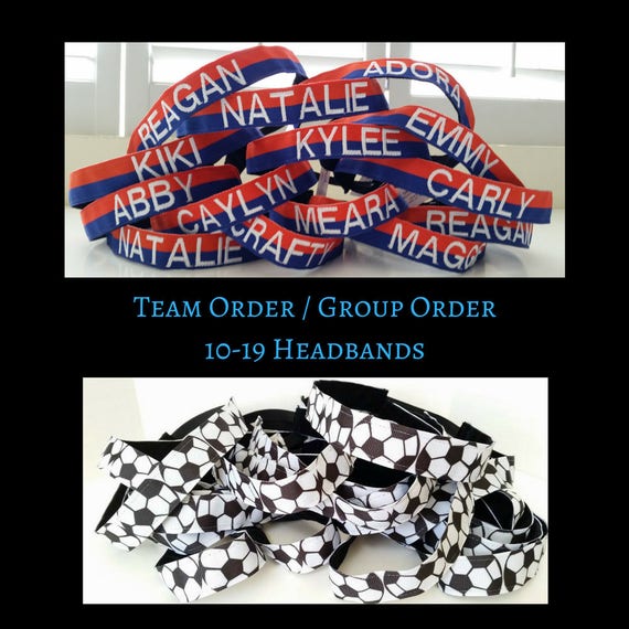 Team Headbands for Girls Custom Team Headband for Woman No Etsy