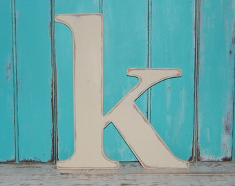 Lowercase Wood Letters Distressed Wooden Letter k Wall Decor 14" - 16" Tall