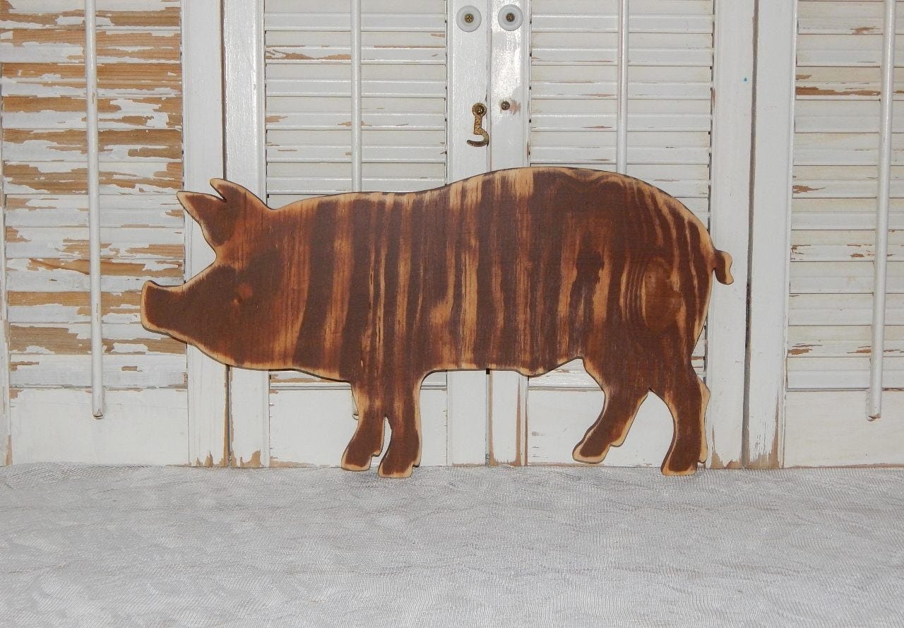 Pig Sign Wall Decor Farmhouse Country Decor Wooden Pig ... Pig Sign Wall Decor Farmhouse Country Decor Wooden Pig