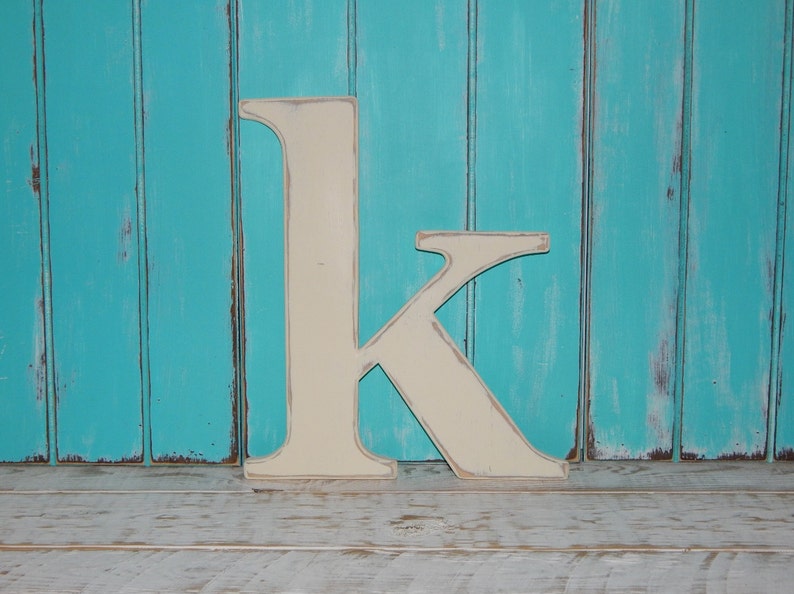 Lowercase Wood Letters Distressed Wooden Letter K Wall Decor 14 16 Tall