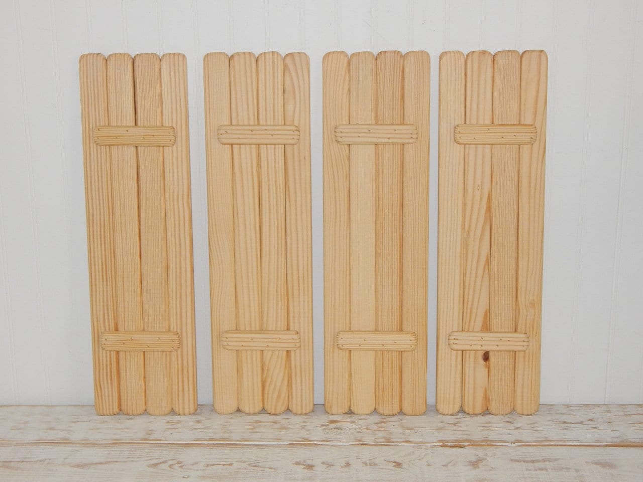 Unfinished Wood Shutters Interior Home Architecture