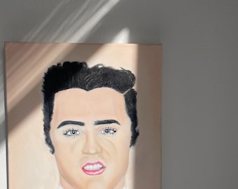 Elvis Presley Oil Painting Portrait: Inspired by Priscilla Movie