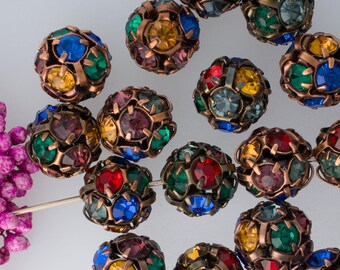 Crystal Pave Balls 10mm round - Made in Czech Republic