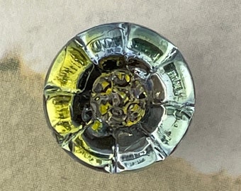 Small Flower Glass Button - Made in Czech Republic 10mm