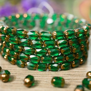 Faceted Rice Cathedral Cut Glass Beads - Made in Czech Republic
