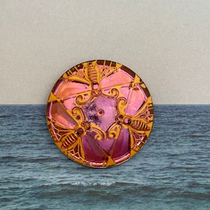 Triple Moth Glass Cabochon - Made in Czech Republic 29mm