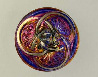 Celtic Glass Button - Made in Czech Republic 23mm