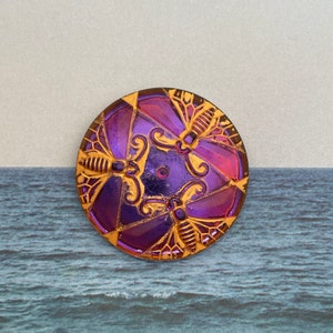 Triple Moth Glass Cabochon - Made in Czech Republic 29mm