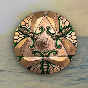 Triple Moth Glass Cabochon - Made in Czech Republic 29mm