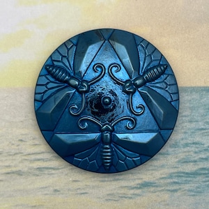 Triple Moth Glass Cabochon - Made in Czech Republic 29mm